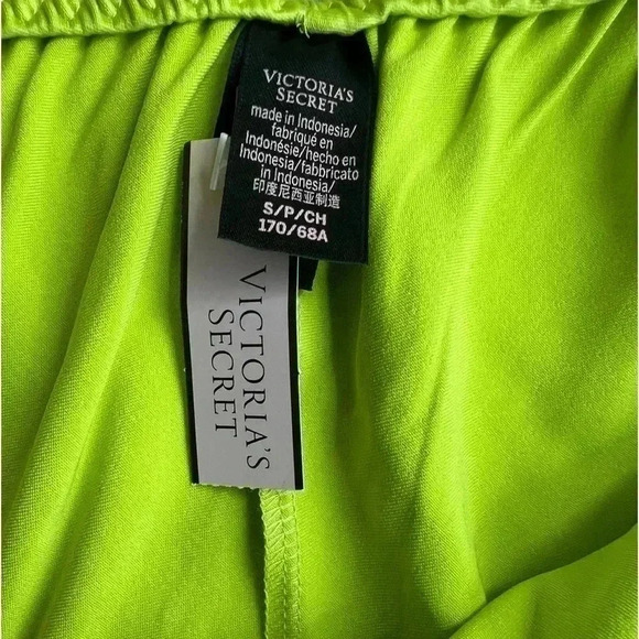 New with Tags Victoria Secret Satin and Lace Cami Set Lime Citron Yellow Small - Picture 7 of 9